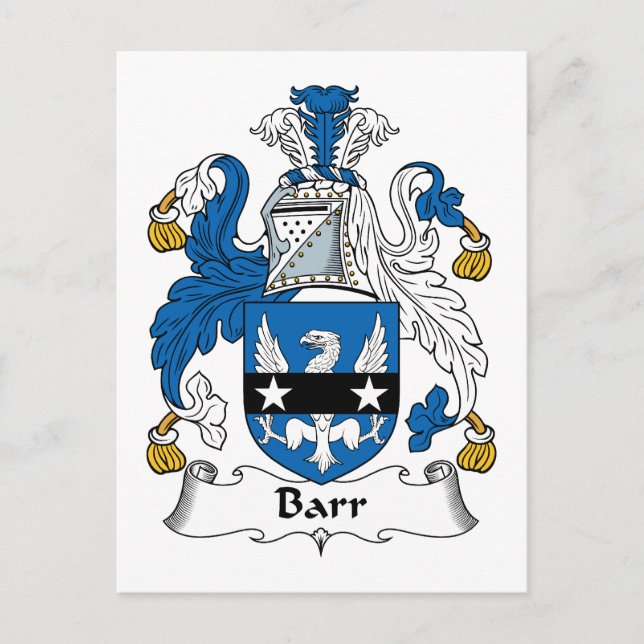Barr Familienwappen Postkarte (Vorderseite)