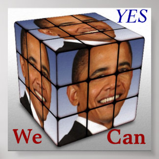 Barrack Obama Cube, ja, wir können Poster