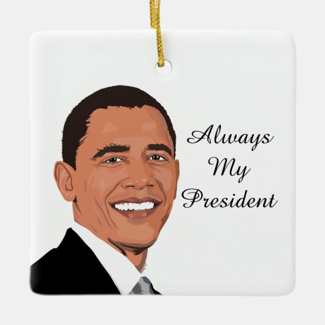Barrack Obama, immer mein Präsident Ornament (Vorderseite)