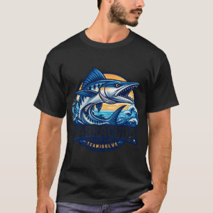 Barracuda – Ozean-Macht-Emblem T-Shirt