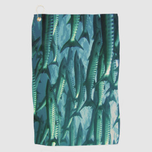 Barracuda-Fisch-Camouflage Golfhandtuch