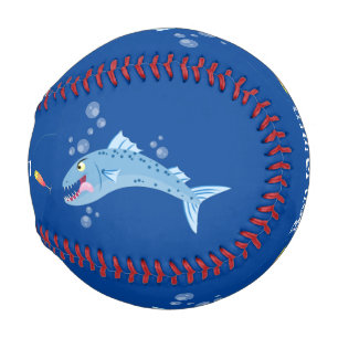 Barracuda Fisch hungriger Cartoon Baseball