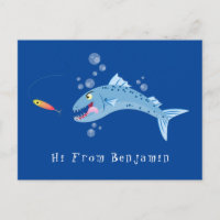 Barracuda Fisch hungriger Cartoon