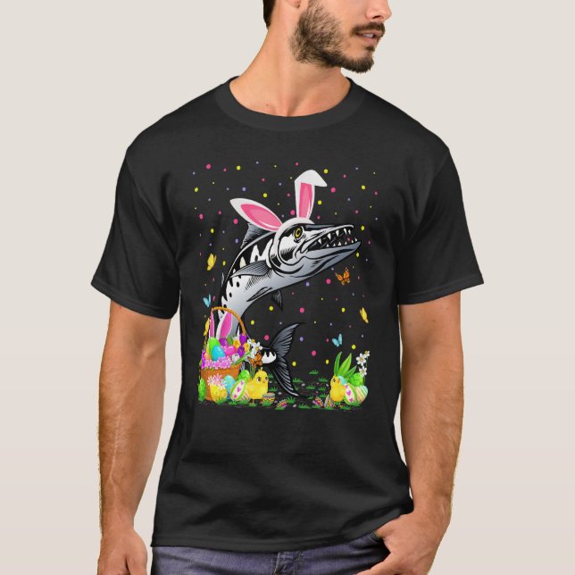 Barracuda Fisch Ostern Egg Hunt Bunny Barracuda Ea T-Shirt (Vorderseite)