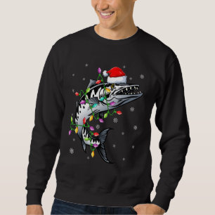 Barracuda Fish Xmas Lighting Rentier Barracuda Ch Sweatshirt