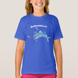 Barracuda hungriger Cartoon T-Shirt
