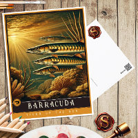 Barracuda | Niedliche Vintage Tierpostkarte