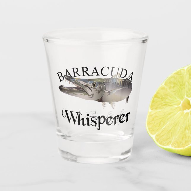 Barracuda Whisperer Schnapsglas (Vorderseite)