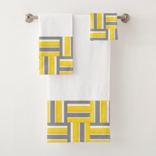 Barrage blanc gris jaune Motif moderne