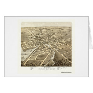 Barrage de castor, carte panoramique de WI - 1867