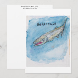 Barrakuda-Grußkarte Einladung