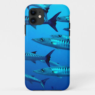Barrakuda-Tiefseetaucher-Ozean-Wasser-tropische-We iPhone 11 Hülle