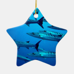 Barrakuda-Tiefseetaucher-Ozean-Wasser-tropische-We Keramikornament
