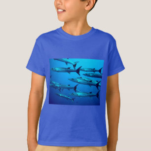Barrakuda-Tiefseetaucher-Ozean-Wasser-tropische-We T-Shirt