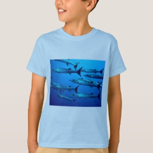 Barrakuda-Tiefseetaucher-Ozean-Wasser-tropische-We T-Shirt