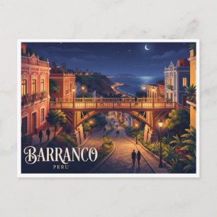 Barranco Bridge of Sighs Lima Peru Postkarte