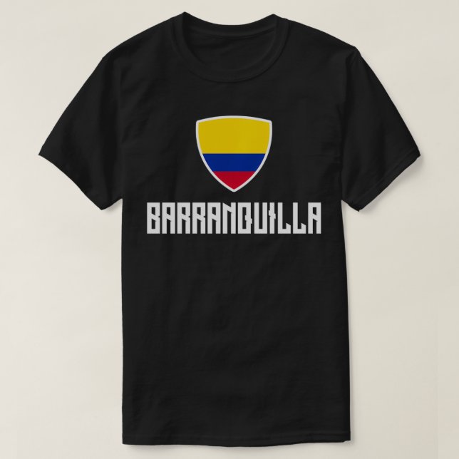 Barranquilla kolumbianische Flagge Roots Heritage  T-Shirt (Design vorne)