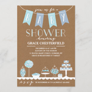 Barre de bonbons Invitation Baby shower