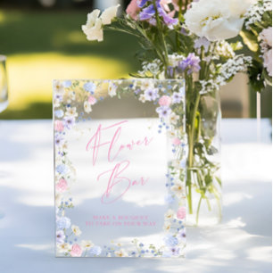 Barre de fleurs Fête des mariées rose floral