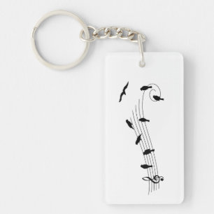 Barre de musique avec les oiseaux comme noix music