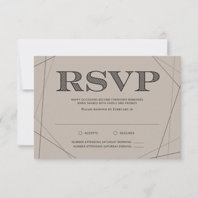 Barre moderne Geo / Carte RSVP Bat mitzvah (Devant)
