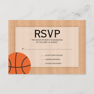 Barre orientée Mitzvah RSVP de basket-ball