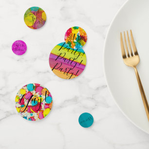 Barre ou Bat mitzvah Confetti Splash de couleur