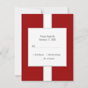 Barre ou cartes de réponse Bat mitzvah {Red}