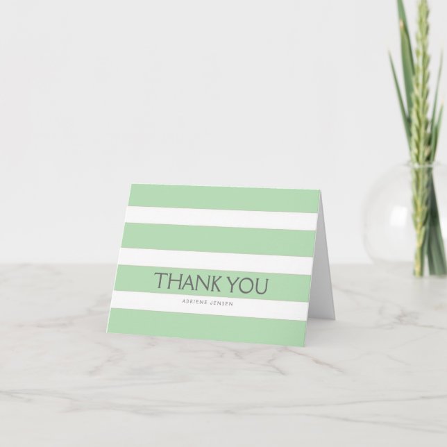 Barre simplement la carte de note de Merci/menthe (Devant)