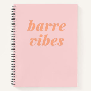 Barre Vibes Pink und Orange Ballet Dancer Design Notizbuch
