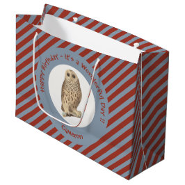 Barred Owl - Geburtstag oder anderes Party Themed Große Geschenktüte