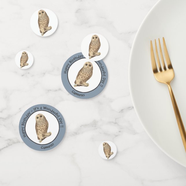 Barred Owl - Geburtstag oder anderes Party Themed  Konfetti (Gruppe)