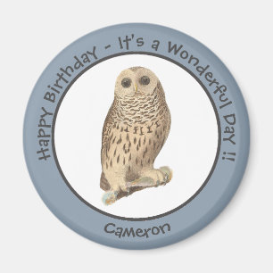 Barred Owl - Geburtstag oder anderes Party Themed  Magnet