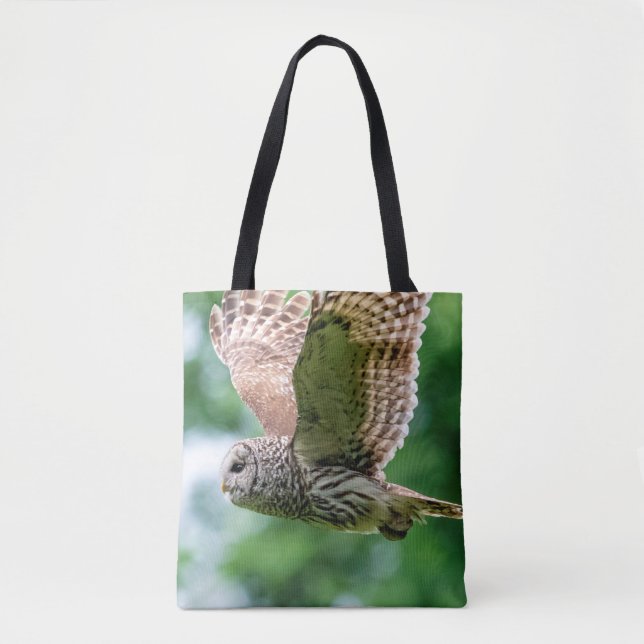 Barred Owl im Flug Tasche (Vorderseite)