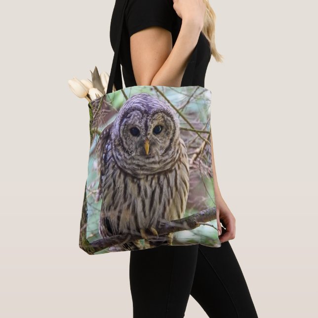 Barred Owl Totbeutel Tasche (Von Nahem)