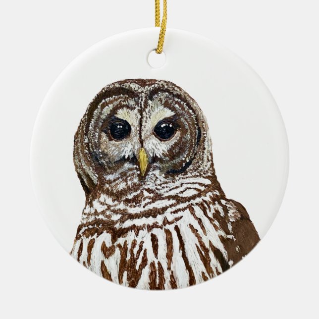 Barred Owl Weihnachten 2022 Ornament (Vorne)