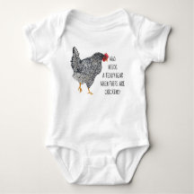 Barred Rock Chicken mit T - Shirt "Funny Text"