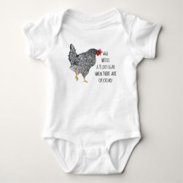 Barred Rock Chicken mit T - Shirt "Funny Text"