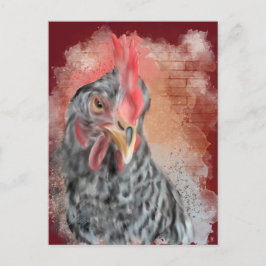 Barred Rock Hen Postkarte