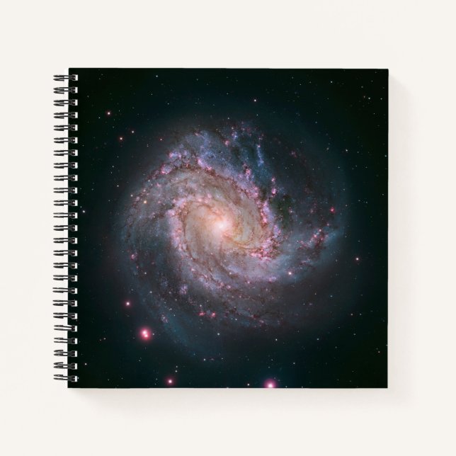 Barred Spiral Galaxy Messier 83.2 Notizbuch (Vorderseite)