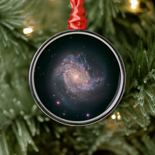 Barred Spiral Galaxy Messier 83.2 Ornament Aus Metall (Baum)