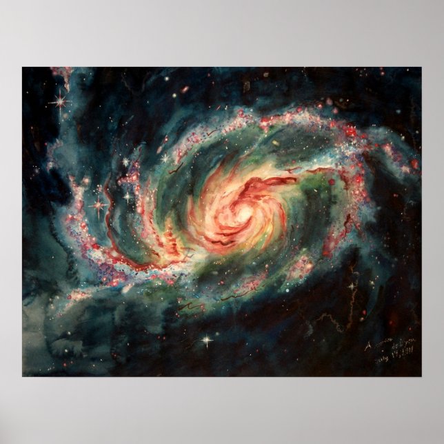 Barred Spiral Galaxy Poster (Vorne)