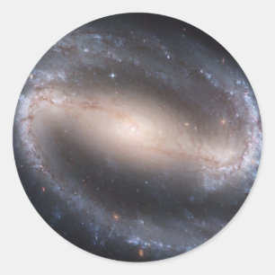 Barred Spiral Galaxy Runder Aufkleber