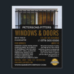 Barred Window, Window & Door Fitter Company Flyer<br><div class="desc">Flyer für Werbung durch den Business Card Store für Barred Window,  Window & Door Fitter Company.</div>