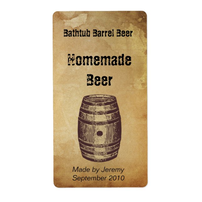 Barrel Beer Label (Vorne)