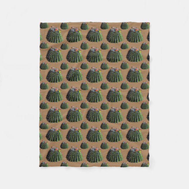 Barrel Cactus Fleece Blanket (Vorderseite)