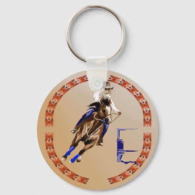 Barrel Horse-Schlüsselanhänger Schlüsselanhänger (Vorderseite)