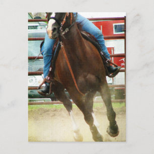 Barrel Race Pferd Postkarte