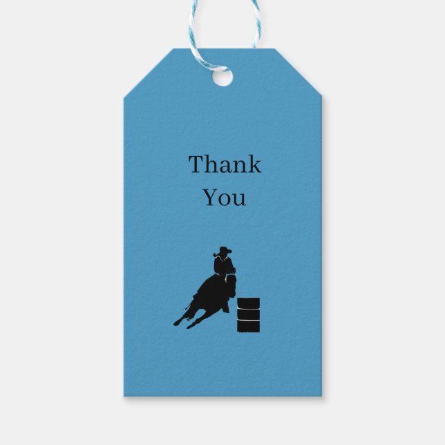 Barrel Racer Geschenkanhänger (Vorderseite)