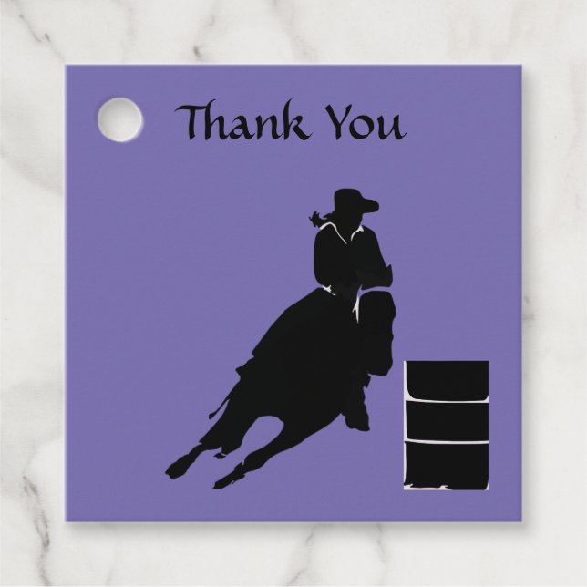 Barrel Racer Geschenkanhänger (Vorderseite)